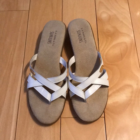 Bass white sandals Clearance